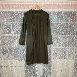 Wool Coat with Silk/Satin arms